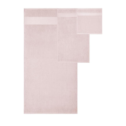 Modern Threads Allie 6-Piece 100% Cotton Towel Set – Jacquard Floral Border – Includes 2 Bath Towels, 2 Hand Towels, 2 Washcloths – Absorbent, Quick Dry, Soft & Durable – Blush Pink