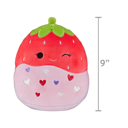 Squishmallows 8" Scarlet la Fresa Peluche de San Valentín - con Licencia Oficial Kellytoy - Juguete de Peluche Coleccionable Suave y Blandito - Añade a tu Equipo - Regalo para Niños y Niñas - 8 Pulgadas