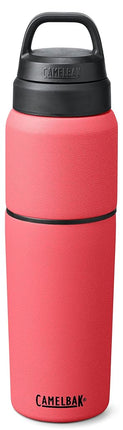 CamelBak MultiBev Stainless Steel Vacuum Insulated Water Bottle, Wild Strawberry, 650 ml Capacity