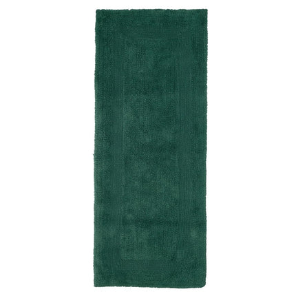 Bedford Home 100 Percent Cotton Reversible Long Bath Rug - Green - 24x60