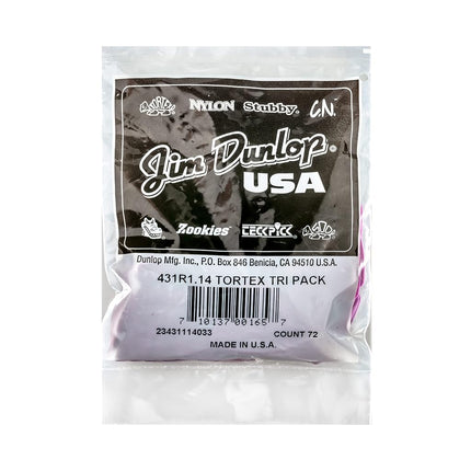 Jim Dunlop 431R1.14 Guitar Picks, 1.14 mm, Violet