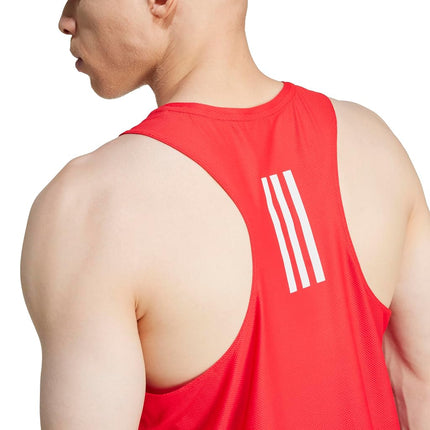 Adidas Mens Own The Run Tank Top, Pure Ruby, XXL