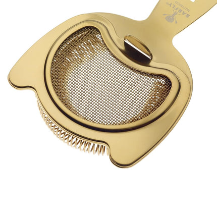Barfly Fine Mesh Spring Strainer, Gold Plated