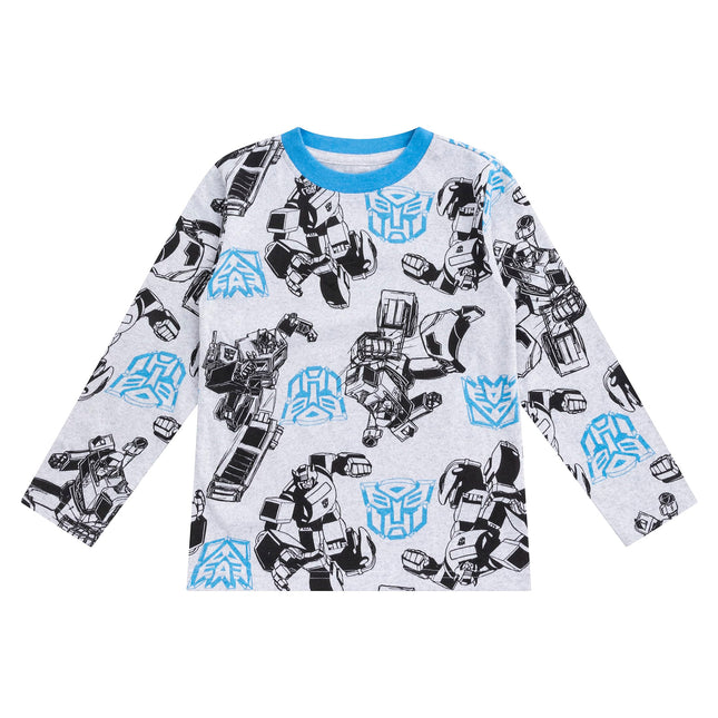 Lot de 3 tee-shirts à manches longues Transformers Hasbro pour garçons (tout-petits et grands enfants), bleu/noir, taille 5
