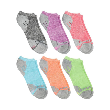 Hanes Womens Cool Comfort Sport 6-Pack No Show Socks, 5-9, Grey Assortment