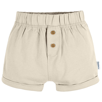 Gerber Baby paquete de 3 shorts tejidos, multicolor, recién nacido