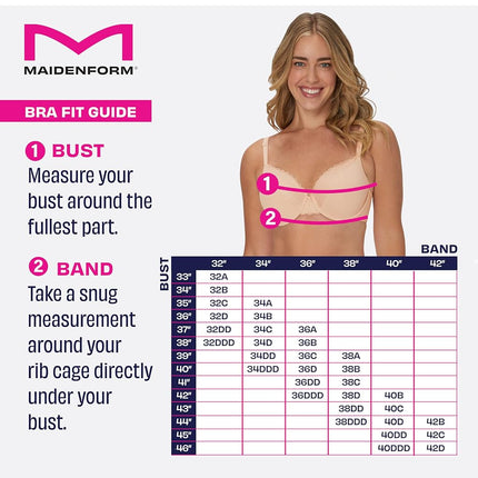 Maidenform Women's Wireless Bralette, Pure Comfort Lace Longline Bra, Convertible Bra for Women, White Bloom Lace, 36D