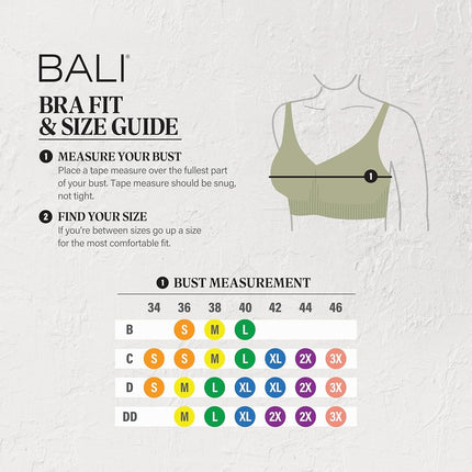Bali Women's Comfort Revolution Shaping Wirefree With Smart Sizes bras, Nude, XXL UK