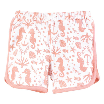 Hudson Baby Unisex Baby Shorts Bottoms 4-Pack, Sea Shells, 5T