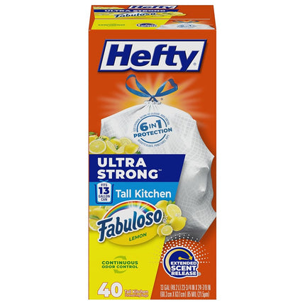 Hefty Ultra Strong 13 Gallon Trash Bags, Tall Kitc