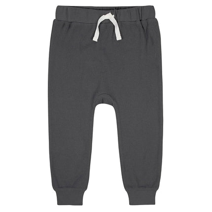Gerber baby-boys Toddler 2-piece Waffle Hooded Top & Jogger Set, Grey, 18 Months