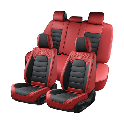 FLORICH Car Seat Covers Full Set, Leather Seat Cov
