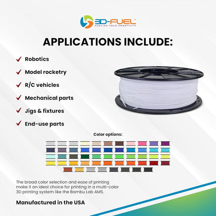 3D-Fuel 3D Filament Tough Pro PCTG Midnight Black, Better Than PETG, 1.75mm, 1 kg, Made in USA, Easy to Print and Works with Most 3D Printer Brands