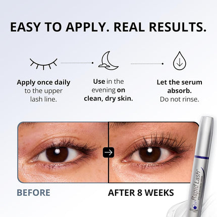 RapidLash Eyelash Enhancing Serum - Promotes Appearance of Longer, Fuller, And Thicker Eyelashes, For Eye Lash Enhancement, Paraben, And Cruelty Free