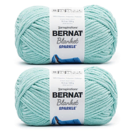 Bernat Blanket Perfect Phasing Hilo de pastel azul oscuro - Paquete de 2 de 299.37g/10.56oz - 100% poliéster - #6 Súper voluminoso - 201 metros para tejer, ganchillo, manualidades y amigurumi, Hilo de chenilla grueso