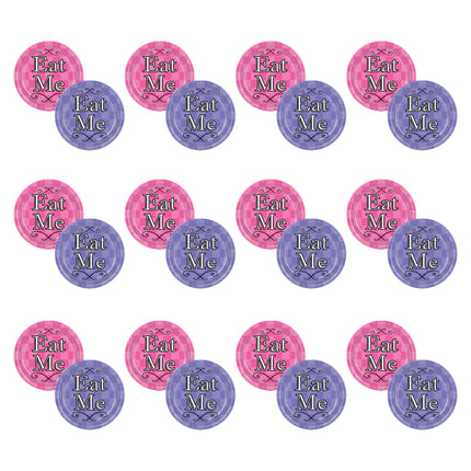 Beistle 58183 24 Piece Alice In Wonderland Plates,