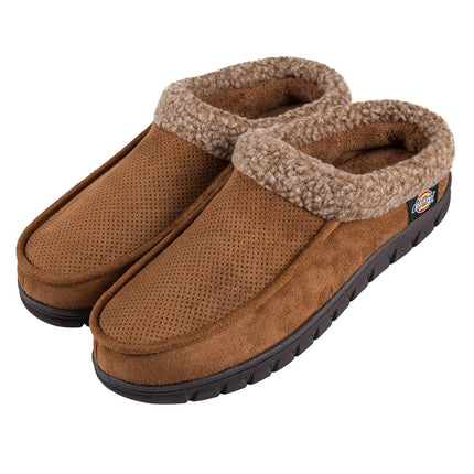 Dickies Men's Open and Closed Back Memory Foam Slippers with Indoor/Outdoor Sole, Medium Tan, UK