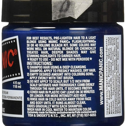 Manic Panic Semi-permamente Atomic Turquoise Hair Color 4 oz