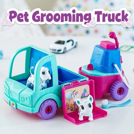 Crayola Scribble Scrubbie Pets Grooming Truck, Toy Pet Playset, Gift for Kids, Age 3, 4, 5, 6
