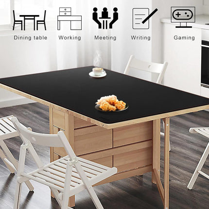 ZORESYN Leather Desk Pad (120 x 80cm) - PU Leather Desk Mat with Non-Slip Base - Lrge Gaming Mouse Pad Waterproof Table Mat Desktop Writing Pad Mouse Mat (Black)