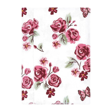 Hudson Baby Unisex Baby Flannel Burp Cloth 7pk, Sweet Roses, One Size
