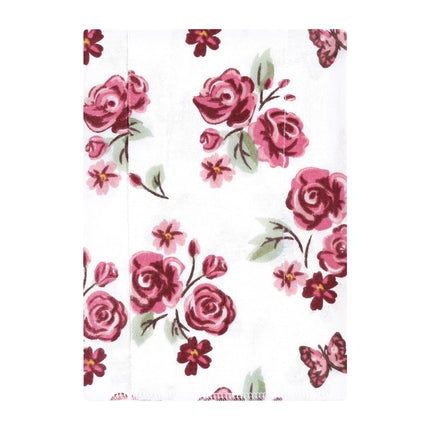 Hudson Baby Unisex Baby Flannel Burp Cloth 7pk, Sweet Roses, One Size