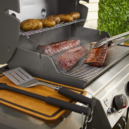 Weber 6772 Precision 3-Piece Grilling Tool Set, Black/Silver
