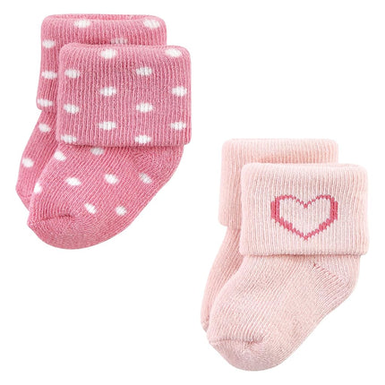 Calcetines de felpa y algodón para bebé niña Hudson Baby, Rainbow Moderno, 0-6 meses
