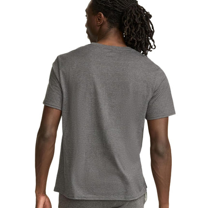 Champion Men's, Classic Graphic, Soft and Comfortable T-Shirts, Script Logo (Reg. Or Big & Tall), Granite Heather, XL