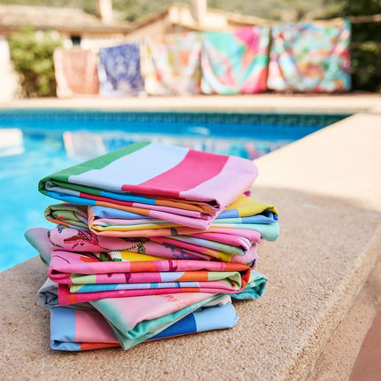Dock & Bay Beach Towel - Quick Dry, Sand Free - Compact, Lightweight - 100% Recycled - Includes Bag - Banana Karma - Extra Large (200x90cm, 78x35)