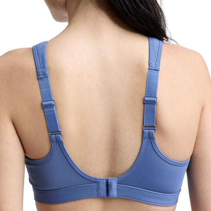 Champion Women's The Infinity Racerback Sports Bra, Moderate Support, Seamless, Moisture-Wicking, Coastal Fjord, XL
