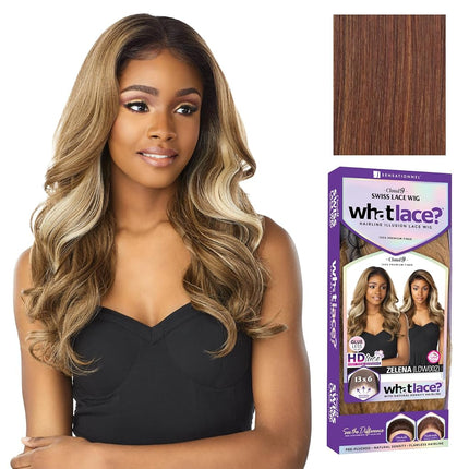 CLOUD 9 Sensationnel HD Lace Front Wig What Lace Swiss Lace 13X6 Zelena (FLAMBOYAGECHOCOLATE)