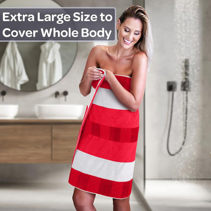 Lavish Home Red 100% Cotton Oakville Velour 6 Piece Towel Set