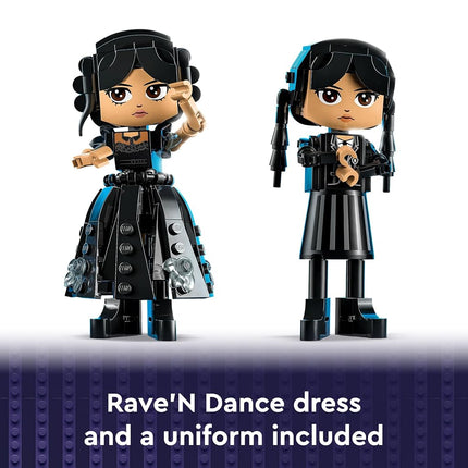LEGO Wednesday Addams Figure Set, Collectible Building Toy for Kids, Includes 2 Faces & Outfits, plus Classic Character Thing for Creative Role Play, Birthday Gift for Girls and Boys 76780