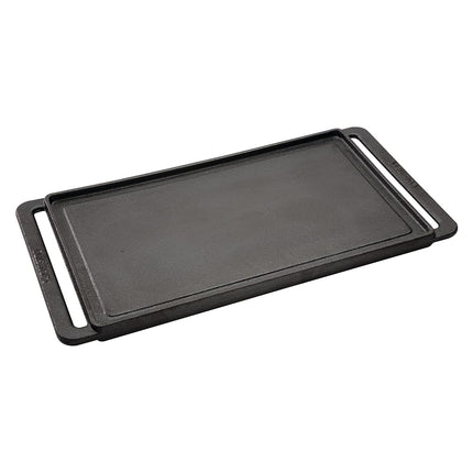 Cuisinart CCP-2000 Reversible Cast Iron Grill & Griddle Cookware Plate, Ribbed Grill & Smooth Flat Top Griddle, Black