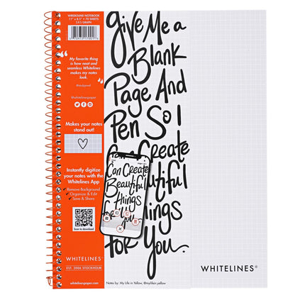 ROARING SPRING Whitelines Spiral Graph Ruled Noteb