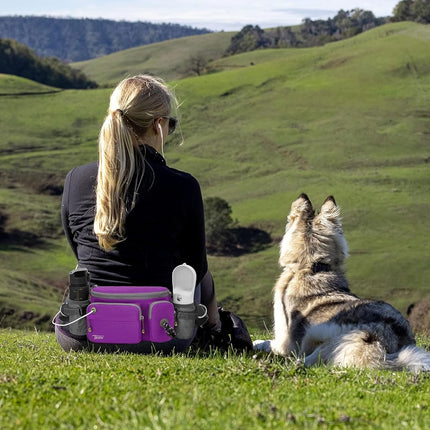 TUDEQU Large Fanny Pack with Water Bottle Holders, Dog Walking Waist Pack, Hiking Waist Pack, Men's Waist Bag