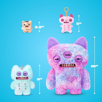 Fuggler Fugglercorns 9 Inch Plush Collectible Toy (Stinkface) by ZURU Featuring Funny Ugly Monster Unicorn Designs with Glitter Details, Human‑Like Teeth, Crooked Horns