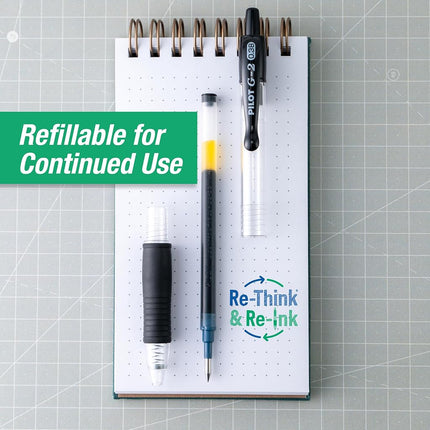 Pilot G2 Retractable Premium Gel Ink Roller Ball Pens, Ultra Fine Point, Black, Box of 12 -31277