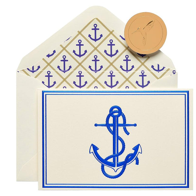 Papyrus Blank Cards with Envelopes, Nautical Ancho