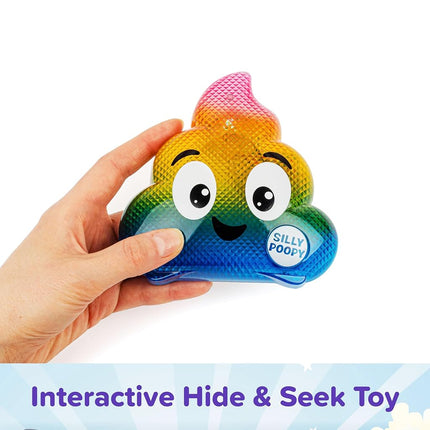 WHAT DO YOU MEME? Silly Poopy's Hide & Seek - The Talking, Singing Rainbow Poop Toy to Encourage Active Play for Kids Ages 3 Years and Up