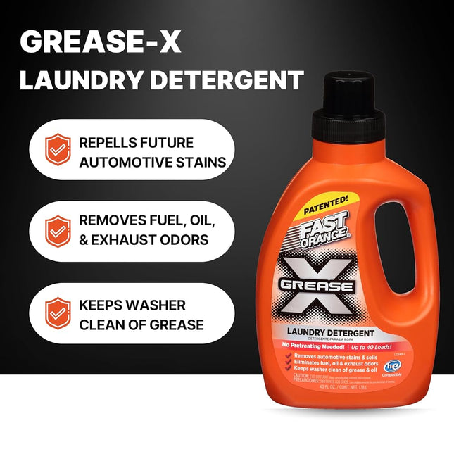 Permatex 22340 Fast Orange Grease X Mechanic's Laundry Detergent, 40 fl. oz.