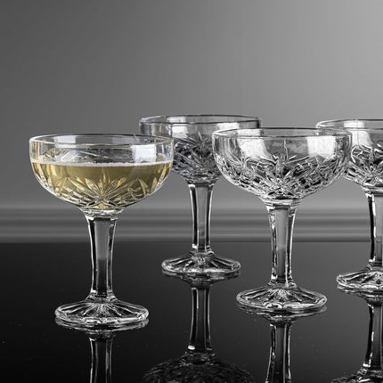 Verres à Champagne Godinger - Lot de 4, Collection Cristal Dublin