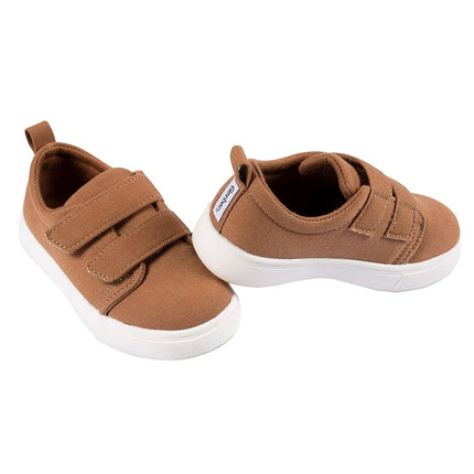 Gerber Unisex-Child Sneakers Crib Shoes Newborn Infant Toddler Neutral Boy Girl, Washed Rust Twill, 11 Toddler