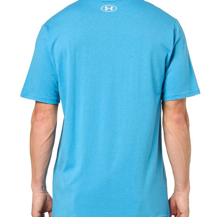 Under Armour Men's Sportstyle Logo Short Sleeve T Shirt, (452) Ether Blue / / Stone, XXL
