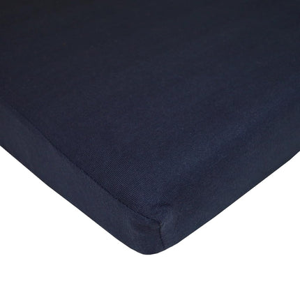 American Baby Company Supreme 100% Natural Cotton Jersey Knit Fitted Crib Sheet for Standard Crib and Toddler Mattresses, Navy, Soft Breathable, for Boys