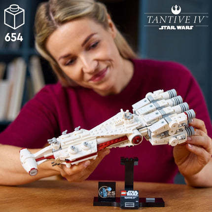 LEGO Star Wars: A New Hope Tantive IV, Maqueta Armable de Nave Espacial del 25.º Aniversario, Set de Construcción Creativo para Adultos, Idea de Regalo Coleccionable para Construir y Exhibir para Fans de Star Wars, 75376