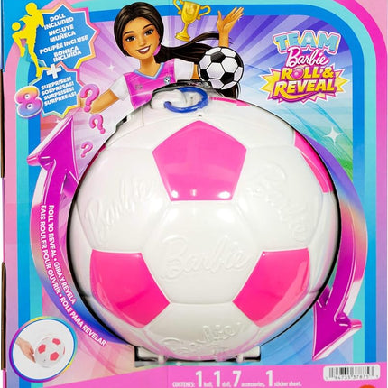 Barbie Team Roll and Reveal Soccer Player Doll and Accessories