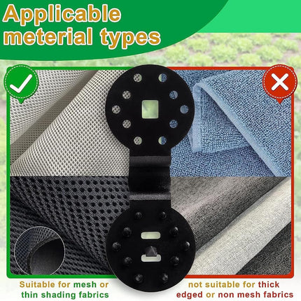 JOYSAND 50 Pack Shade Cloth Clips, Sun Shade Net Clip, Fabric Clips, Round Plastic Heavy Duty Lock Grip for Anti Bird Netting, Gardening & Windproof Awning Clamp