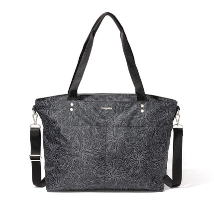 Baggallini Carryall Laptop Tote, Midnight Blossom 